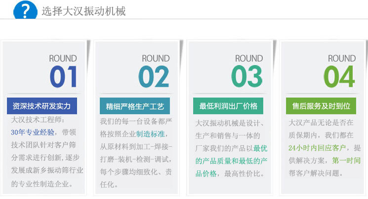 大漢機械直線振動篩售后服務(wù)