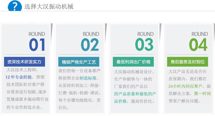 大漢機械直線振動篩售后服務(wù)